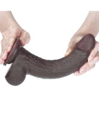 9'' Sliding Skin Dual Layer Dong - Black