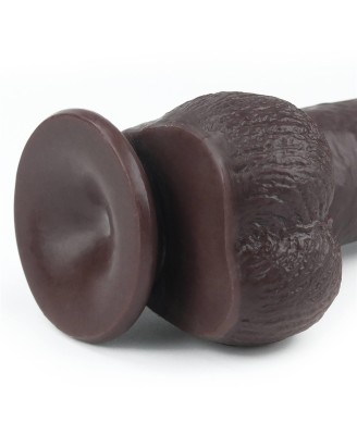 9'' Sliding Skin Dual Layer Dong - Black