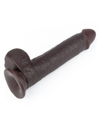 9'' Sliding Skin Dual Layer Dong - Black