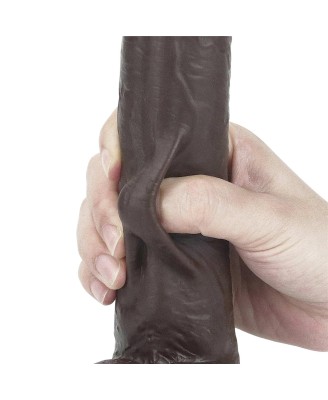 9'' Sliding Skin Dual Layer Dong - Black