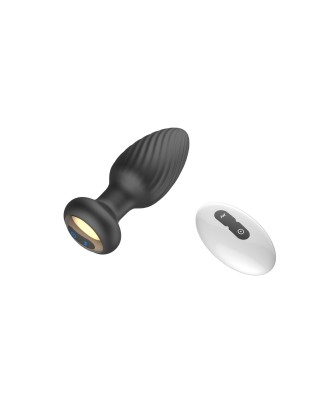 Retating remote anal plug