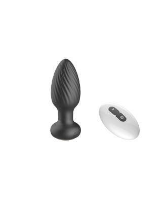 Retating remote anal plug