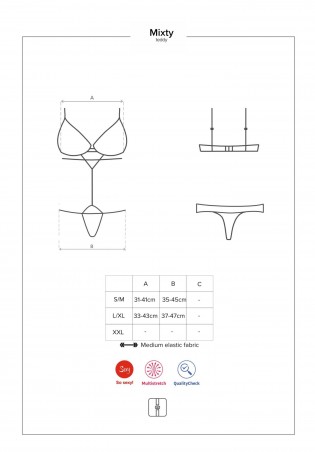 Bielizna-Mixty body czarne  S/M