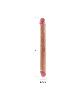 17"" King Size Realistic Slim Ultra Double Dildo