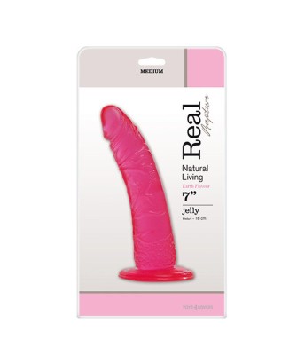 Dildo-JELLY DILDO REAL RAPTURE PINK 7""""""""""""""""