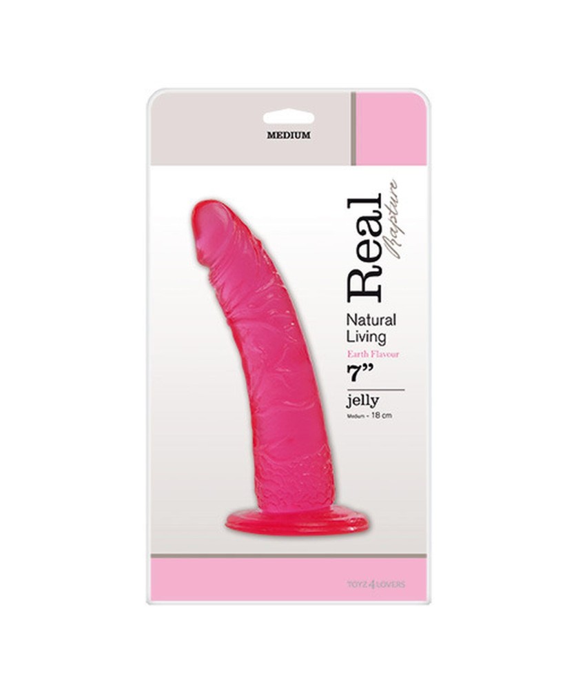 Dildo-JELLY DILDO REAL RAPTURE PINK 7""""""""""""""""