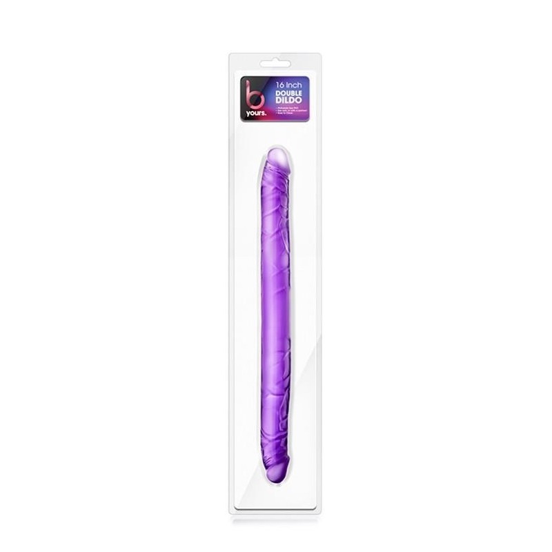 B YOURS 16INCH DOUBLE DILDO PURPLE