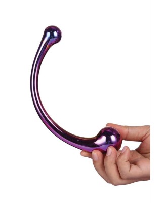 GLAMOUR GLASS CURVED BIG WAND - Szklane Dildo - 21 cm