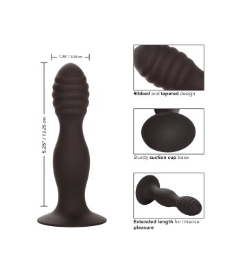 Ribbed Anal Stud Black