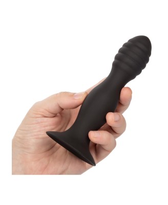 Ribbed Anal Stud Black