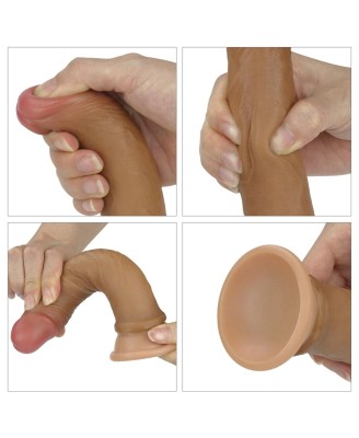 7'' Dual layered - Dwuwarstwowe Silikonowe Dildo - 18,3 cm