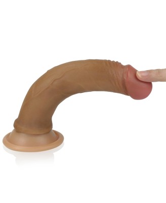 7'' Dual layered - Dwuwarstwowe Silikonowe Dildo - 18,3 cm