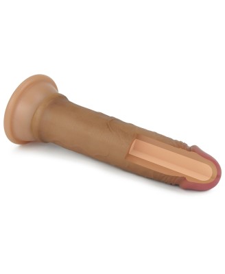 7'' Dual layered - Dwuwarstwowe Silikonowe Dildo - 18,3 cm