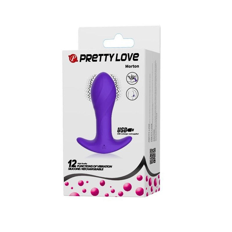 PRETTY LOVE - MORTON Anal Plug Massager 12 Functions USB