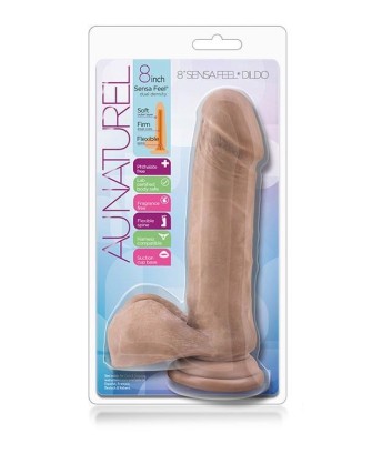 AU NATUREL 8INCH SENSA FEEL DILDO LATIN