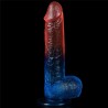 Dazzle Studs - Dildo z Jądrami i Przyssawką - 23cm