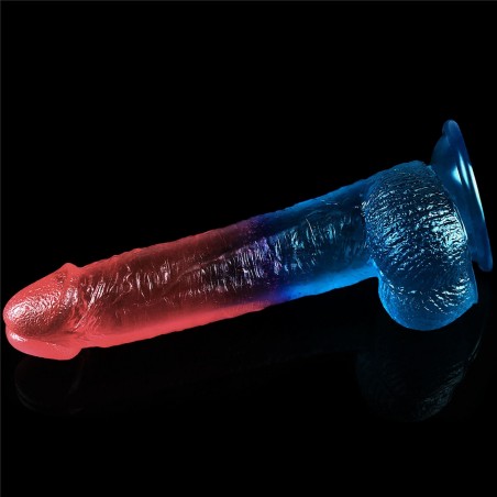 Dazzle Studs - Dildo z Jądrami i Przyssawką - 23cm