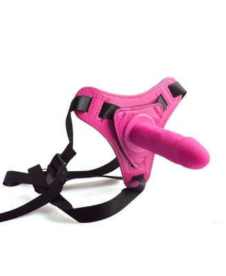 Cintura regolabile strap-on con fallo -  Różowy Zestaw StrapOn - Uprząż + Dildo