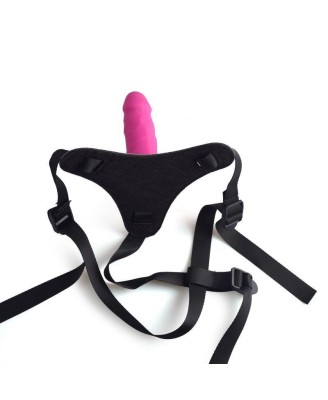 Cintura regolabile strap-on con fallo -  Różowy Zestaw StrapOn - Uprząż + Dildo