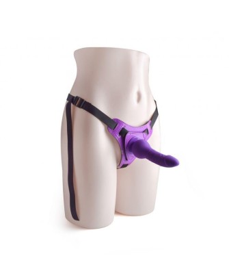 Cintura regolabile strap-on Purple con fallo realistico