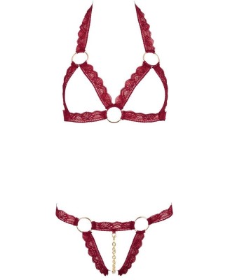 Bra Set open red M/L