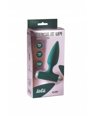 Vibrating Anal Plug Spice it up New Edition Glory Dark green