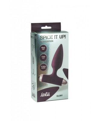 Vibrating Anal Plug Spice it up New Edition Glory Wine red