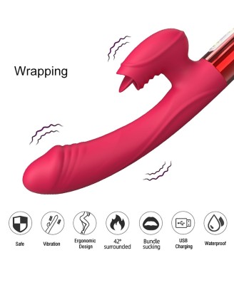 Wibrator-Silicone Vibrator USB, 10 vibration modes, Heating