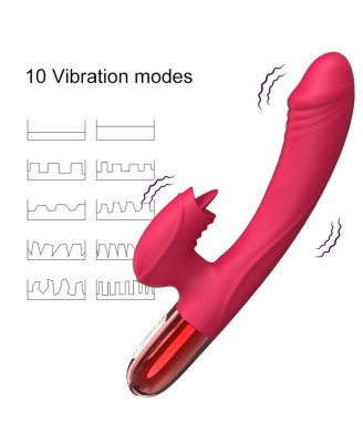 Wibrator-Silicone Vibrator USB, 10 vibration modes, Heating