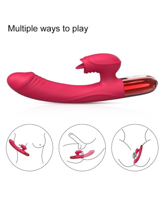 Wibrator-Silicone Vibrator USB, 10 vibration modes, Heating
