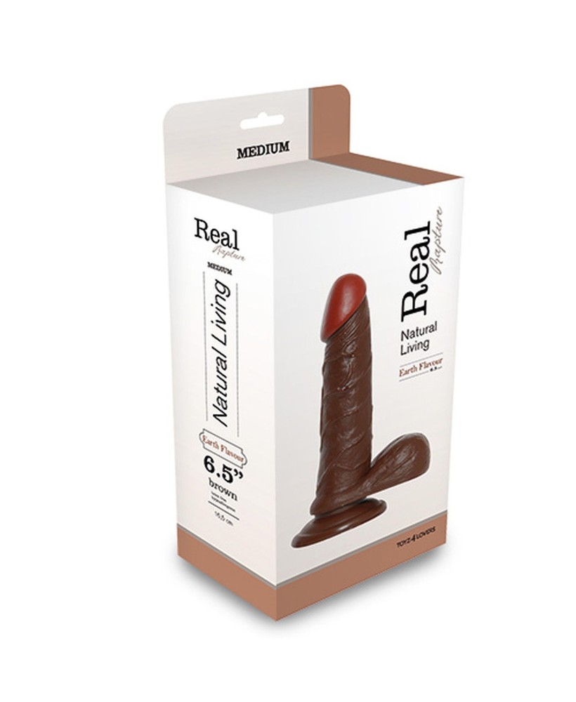 Dildo-REALISTIC DILDO REAL RAPTURE BROWN 6.5""""""""""""""""""""""""""""""""