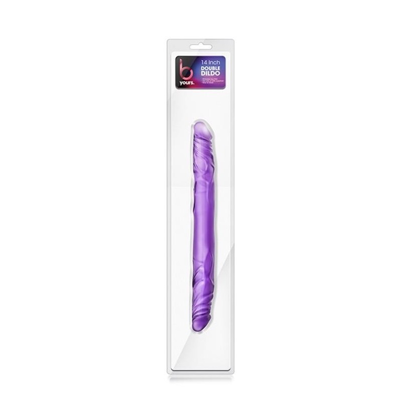 B YOURS 14INCH DOUBLE DILDO PURPLE