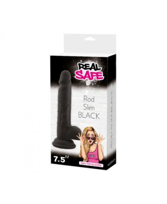 Dildo-Fallo realistico real safe rod slim black