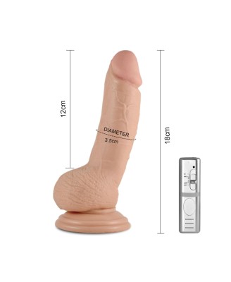 7"" Real Extreme Vibrating Dildo