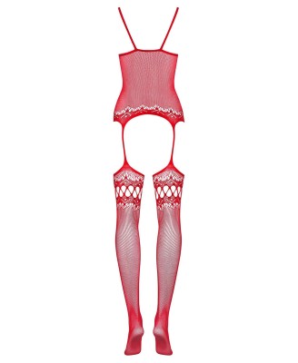 Bielizna-Bodystocking F214 czerwony  S/M/L