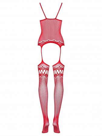 Bielizna-Bodystocking F214 czerwony  S/M/L