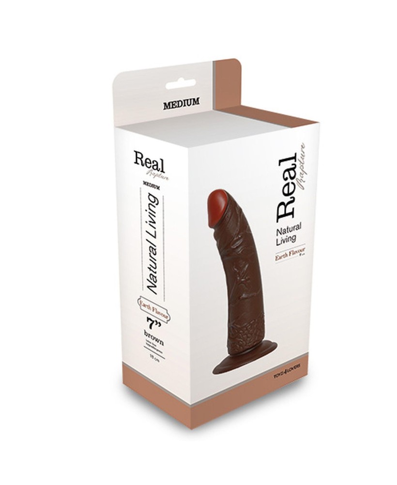 Dildo-REALISTIC DILDO REAL RAPTURE BROWN 7""""""""""""""""