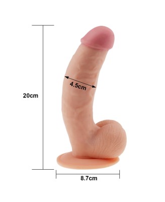 The Ultra Soft Dude - Dildo z Jądrami i Przyssawką - 21,5cm
