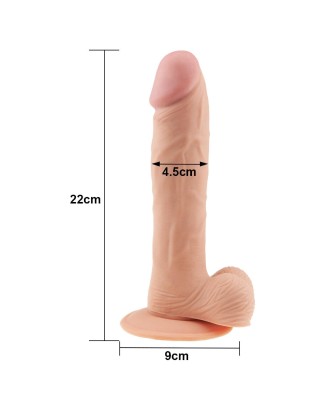 The Ultra Soft Dude - Dildo z Jądrami i Przyssawką - 23cm