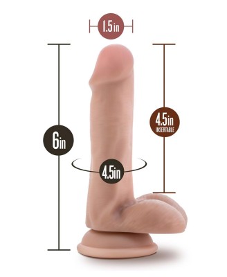 DR. SKIN PLUS  6 INCH POSABLE DILDO - Realistyczne Cieliste Dildo 12 cm