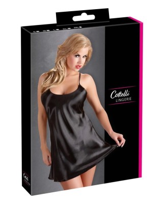 Satin Chemise Black S