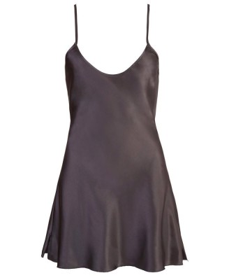 Satin Chemise Black S