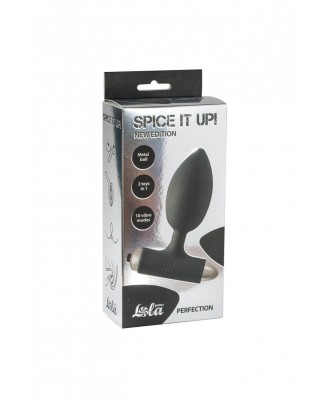 Vibrating Anal Plug Spice it up New Edition Perfection Black