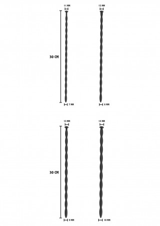 Penis Dilator Set Large 4 szt - Zestaw Dużych Stymulatorów Cewki Moczowej