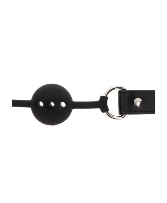 Taboom Silicone Ball Gag - Czarny Knebel Silikonowy