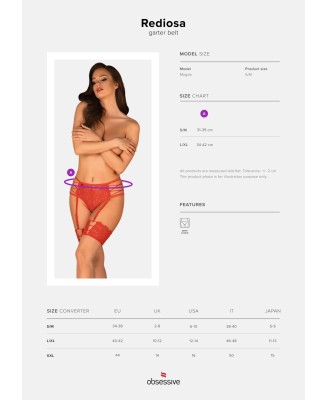 Bielizna-Rediosa pas do pończoch  S/M