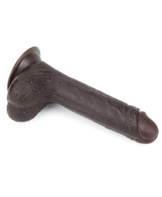 7'' Sliding Skin Dual Layer Dong - Black