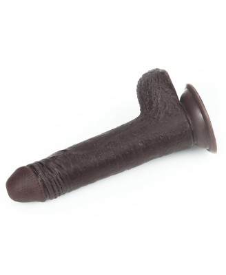 7'' Sliding Skin Dual Layer Dong - Black