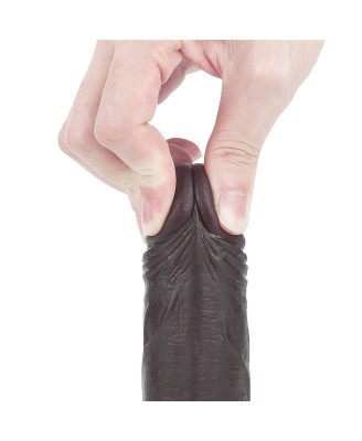 7'' Sliding Skin Dual Layer Dong - Black