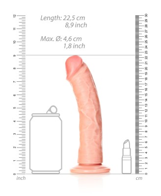 Curved Realistic Dildo with Suction Cup - 8""""/ 20,5 cm